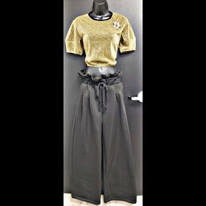 Wideleg Drawstring Pants